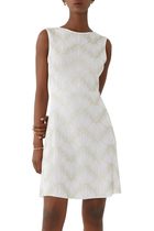 Palm Tree Design Jacquard Knit Dress